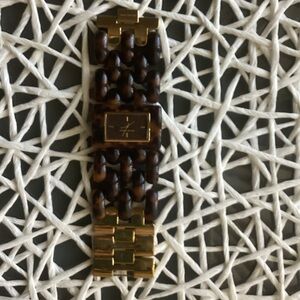 Michael Kors Tortoise and Gold Bracelet Watch